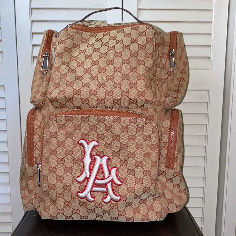 GUCCI LA Angels ⚾️ MLB Canvas Backpack…🎒